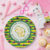 Gepersonaliseerde Cheese Head Paper Borden Papieren Bordje (Feest)