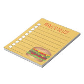 Gepersonaliseerde Cheeseburger Burger om lijst te  Notitieblok (Linkerzijde)