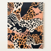 Gepersonaliseerde Cheetah en Zebra Print Planner (Achterkant)