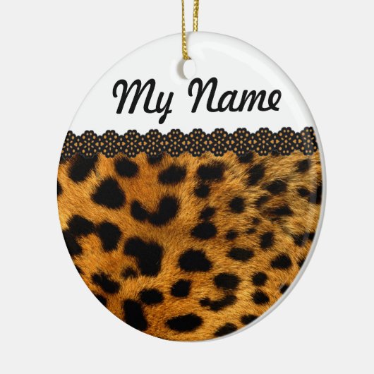 Gepersonaliseerde Cheetah Keramisch Ornament (Links)