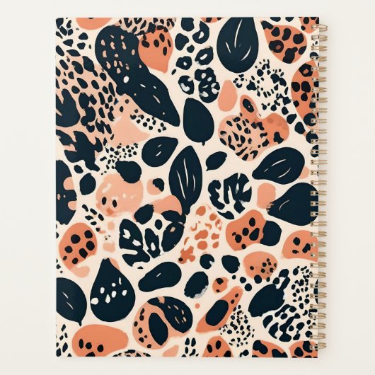 Gepersonaliseerde Cheetah Leopard Animal Print Planner (Achterkant)