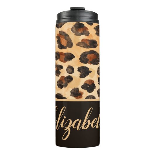 Gepersonaliseerde Cheetah Spots Thermal Tumbler Thermosbeker (Voorkant)