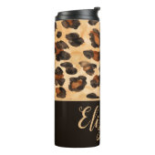 Gepersonaliseerde Cheetah Spots Thermal Tumbler Thermosbeker (Gedraaid links)