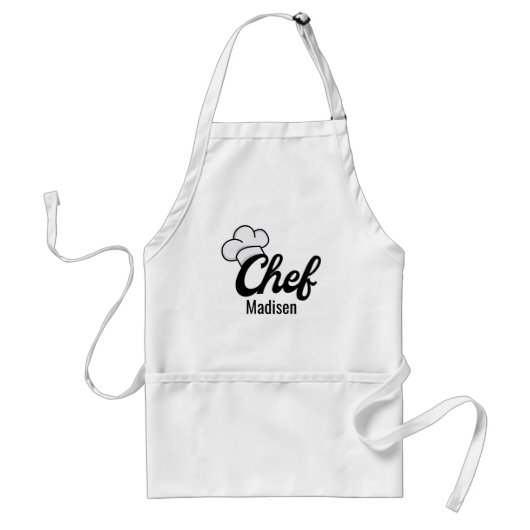 Gepersonaliseerde Chef Cook Standaard Schort (Voorkant)