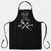 Gepersonaliseerde Chef Naam & Jaar Custom Schort (Voorkant)