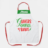 Gepersonaliseerde chef naam Schorten, bakkers gaan Schort (Voorkant)