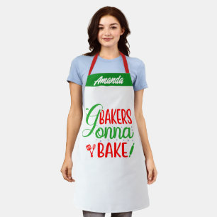 Gepersonaliseerde chef naam Schorten, bakkers gaan Schort