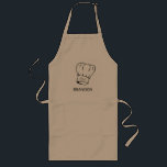 Gepersonaliseerde Chef Pet Grilling Lang Schort<br><div class="desc">Dit gepersonaliseerde platform is voor de chef die graag op de barbecue koken of grillen. Het kenmerkt een illustratie van het pet van een klassieke chef met het woord "Chef"in manuscript. Pas het met de naam van de chef hieronder in sans serif doopvont aan.</div>
