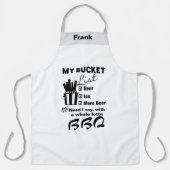 Gepersonaliseerde Chef's Bucket List Beer Lover BB Schort (Voorkant)