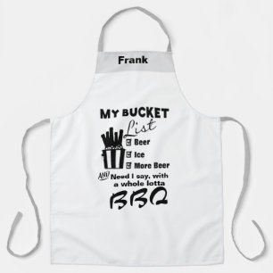 Gepersonaliseerde Chef's Bucket List Beer Lover BB Schort