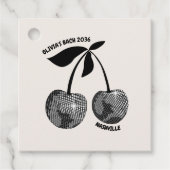 Gepersonaliseerde Cherry Bachelorette Candle Favor Bedankjes Labels (Voorkant)