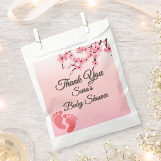 Gepersonaliseerde Cherry Blossom Baby shower gunst Bedankzakje (Geknipt)