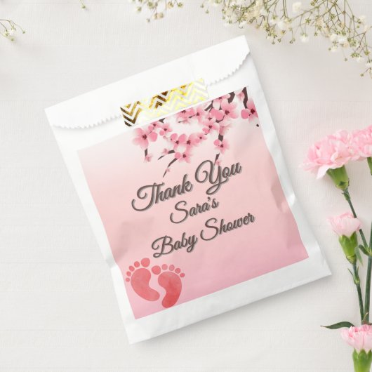 Gepersonaliseerde Cherry Blossom Baby shower gunst Bedankzakje (Gezegeld)