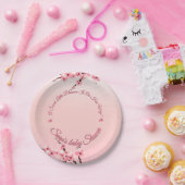 Gepersonaliseerde Cherry Blossom Baby shower Papieren Bordje (Feest)