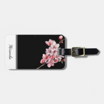 Gepersonaliseerde Cherry Blossom Bagagelabel