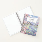 Gepersonaliseerde Cherry Blossom Pastel Waterverf Notitieboek (Binnen)