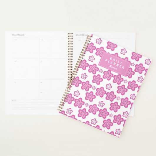 Gepersonaliseerde Cherry Blossom Roze Bloem Esthet Planner (Display)