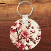 Gepersonaliseerde Cherry Blossom Sleutelhanger (Achterkant)