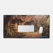 Gepersonaliseerde Cherry Blossom Village Desk Mat (Keyboard & Muis)