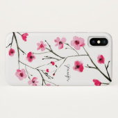 Gepersonaliseerde Cherry Blossom waterverf Case-Mate iPhone Case (Achterkant (horizontaal))