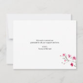 Gepersonaliseerde Cherry Blossom waterverf - Harte Kaart (Achterkant)