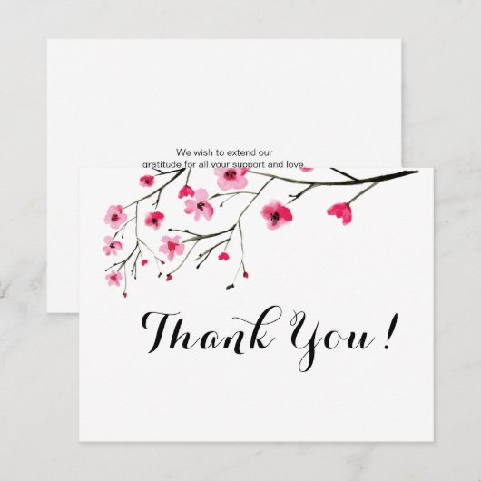 Gepersonaliseerde Cherry Blossom waterverf - Harte Kaart (Voorkant / Achterkant)