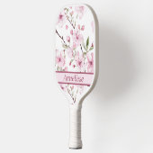 Gepersonaliseerde Cherry Blossom Waterverf Pickleball Paddle (Links)