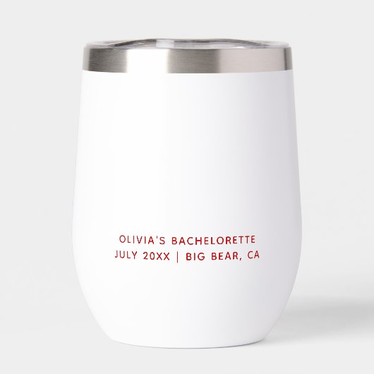 Gepersonaliseerde Cherry Bow vrijgezellenfeest (Achterkant)