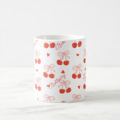 Gepersonaliseerde Cherry Coffee Mok (Center)