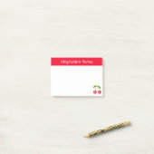 Gepersonaliseerde Cherry Disco Ball Post-it® Notes (Op bureau)