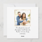 Gepersonaliseerde Cherry Hearts Jubileum Kaart (Achterkant)