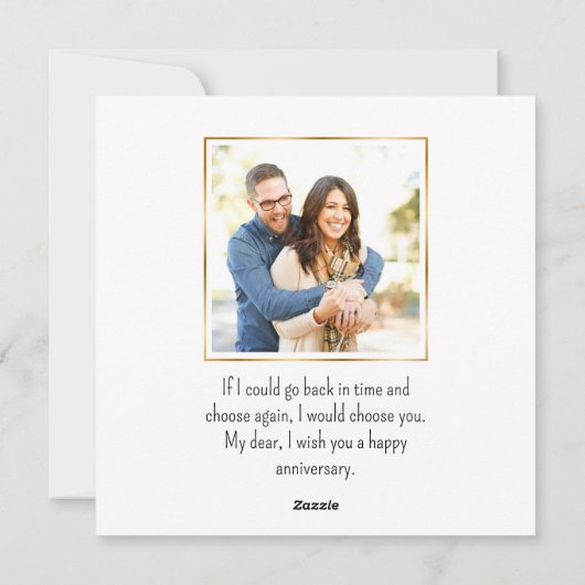 Gepersonaliseerde Cherry Hearts Jubileum Kaart (Achterkant)