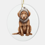 Gepersonaliseerde Chesapeake Bay Retriever hond Keramisch Ornament (Links)
