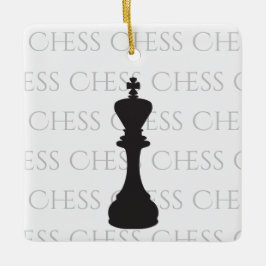 Gepersonaliseerde Chess King Classic Piece Modern Keramisch Ornament
