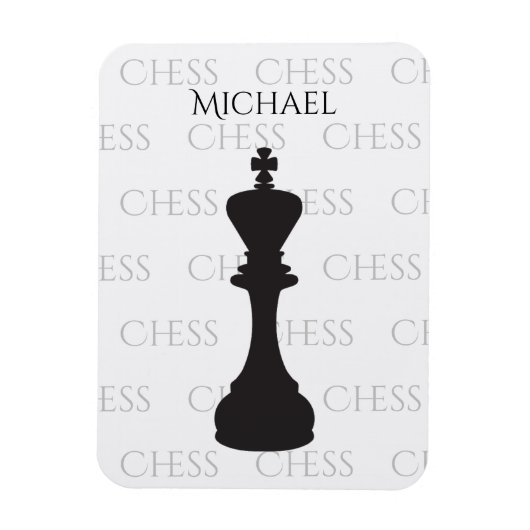 Gepersonaliseerde Chess King Classic Piece Modern Magneet (Verticaal)