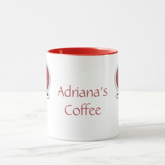 Gepersonaliseerde Chestnut Red Speech Bubble Coffe Mok (Midden)