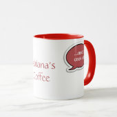 Gepersonaliseerde Chestnut Red Speech Bubble Coffe Mok (Voorkant rechts)