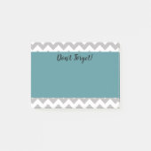 Gepersonaliseerde Chevron & Blauwgroen Post it Not Post-it® Notes (Voorkant)