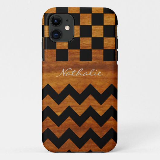 gepersonaliseerde chevron en vierkanten Case-Mate iPhone case (Achterkant)