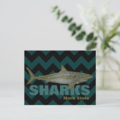 gepersonaliseerde chevron haaien briefkaart (Staand voorkant)