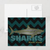gepersonaliseerde chevron haaien briefkaart (Voorkant / Achterkant)