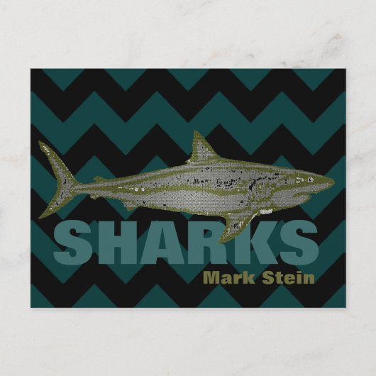 gepersonaliseerde chevron haaien briefkaart (Voorkant)
