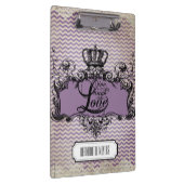 Gepersonaliseerde Chevron Live Laugh Love Klembord (Rechts)