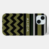 gepersonaliseerde chevron & strepen Case-Mate iPhone case (Achterkant (horizontaal))