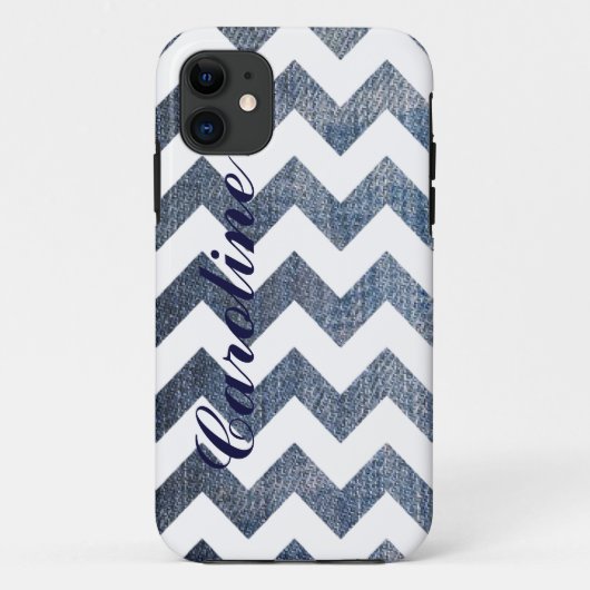 gepersonaliseerde chevron v-strepen Case-Mate iPhone case (Achterkant)