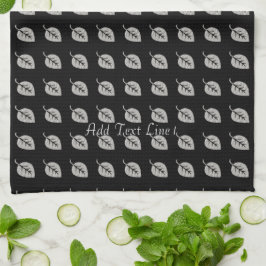 Gepersonaliseerde Chic Abstract Bladpatroon Handdo Theedoek
