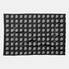 Gepersonaliseerde Chic Abstract Bladpatroon Handdo Theedoek