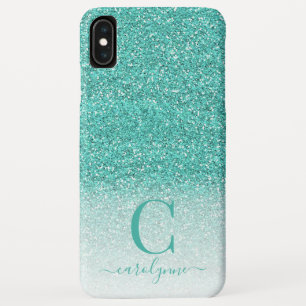 Gepersonaliseerde Chic Girly Blauwgroen Groene Omb Case-Mate iPhone Case