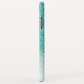 Gepersonaliseerde Chic Girly Blauwgroen Groene Omb Case-Mate iPhone Case (Achterkant/rechts)