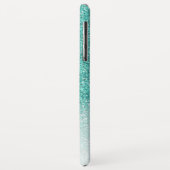 Gepersonaliseerde Chic Girly Blauwgroen Groene Omb Case-Mate iPhone Case (Achterkant/links)